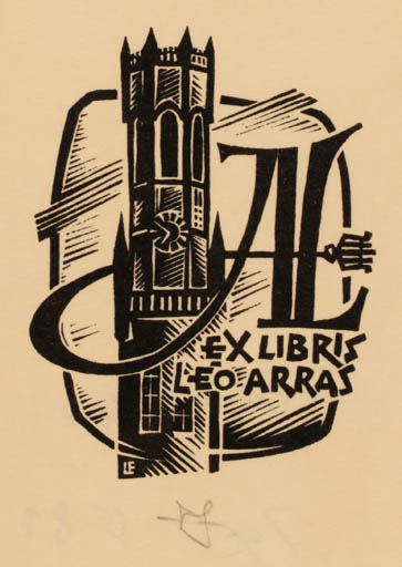 Exlibris by Frans Lasure from Belgium for Leo Arras - 