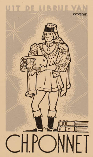 Exlibris by Pierre Verbeke from Belgium for CH Ponnet - Science 