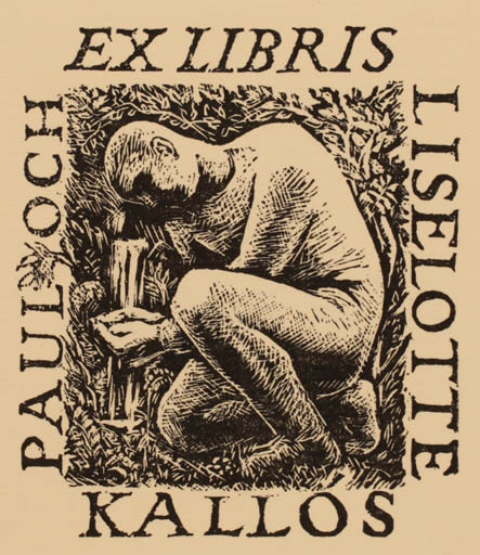 Exlibris by Tord Bæckström from Sweden for L og P Kallos - Man 