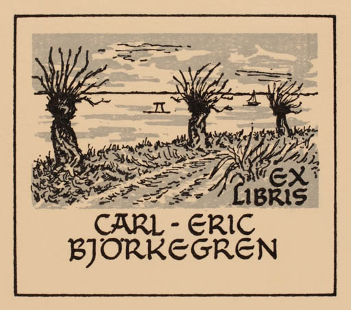 Exlibris by Yngve Forsblom from Sweden for Carl-Eric Björkegren - Scenery/Landscape 