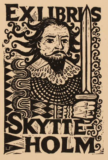 Exlibris by Lennart Forsberg from Sweden for Skytte Holm - Man 