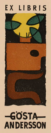 Exlibris by A. W. Ekelund from Sweden for Gösta Andersson - Abstract 