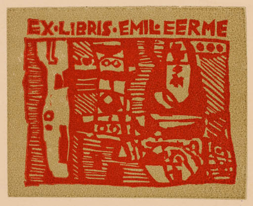 Exlibris by E Koks from Estonia for Emil Eerme - Abstract 