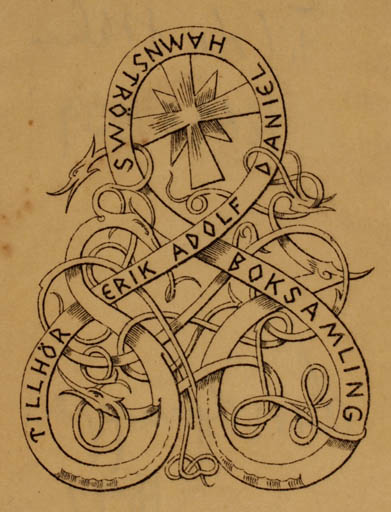 Exlibris by Lars Ljunggren from Sweden for Erik Adolf Daniel Hamnström - Ornament 