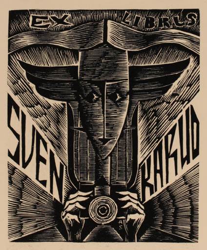 Exlibris by Aune Siim from Sweden for Sven Karud - Photography 