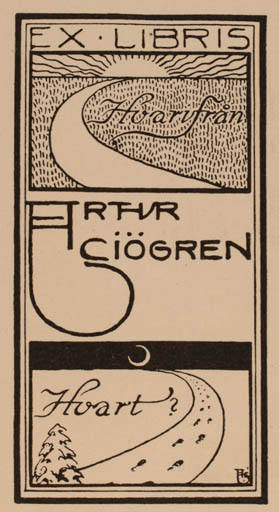 Exlibris by Arthur Sjögren from Sweden for Arthur Sjögren - 