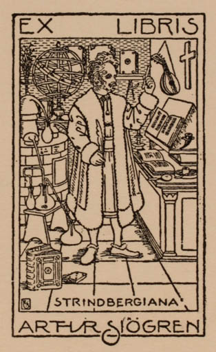 Exlibris by Arthur Sjögren from Sweden for Arthur Sjögren - Science 