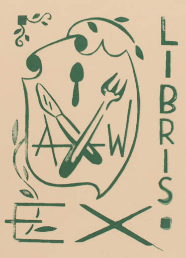 Exlibris by A Wärmelöv from Sweden for A Wärmelöv - 