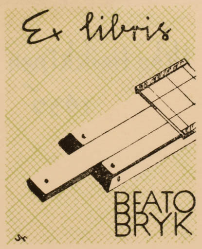 Exlibris by Urho Heikkinen from Finland for Beato Bryk - 
