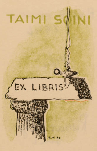 Exlibris by Runar Heljo from Finland for Taimi Soini - 