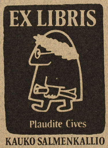 Exlibris by Kai Kujasalo from Finland for Kai Salmenkallio - Man 
