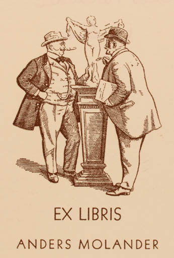 Exlibris by Anders Molander from Finland for Anders Molander - Man 