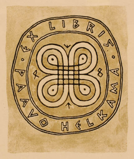 Exlibris by Erkki Tanttu from Finland for Paavo Helkama - Ornament 