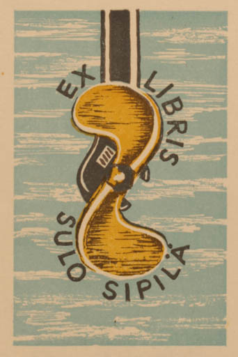 Exlibris by Matti Verho from Finland for Sulo Sipilä - Maritime 