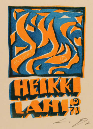 Exlibris by Lembit Lepp from Estonia for Heiki Lahi - Abstract 