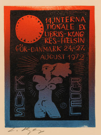 Exlibris by Lembit Lepp from Estonia for Rödel Klaus - Exlibris Congress 