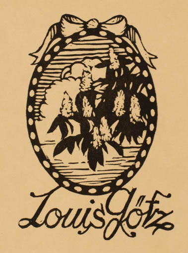 Exlibris by Jaroslav Votruba from Czech Republic for Louis Götz - Flora 