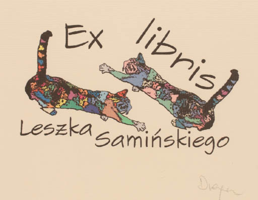 Exlibris by Dagmara Dragan from Poland for Leszka Saminskiego - Cat 