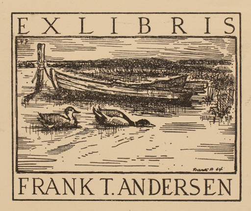 Exlibris by Frank Andersen from Denmark for Frank T Andersen - Scenery/Landscape 