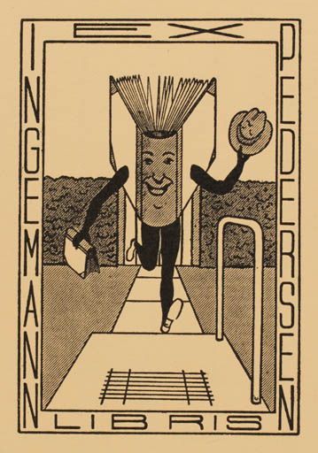 Exlibris by Ingelise Pedersen from Denmark for Ingemann Pedersen - Book 