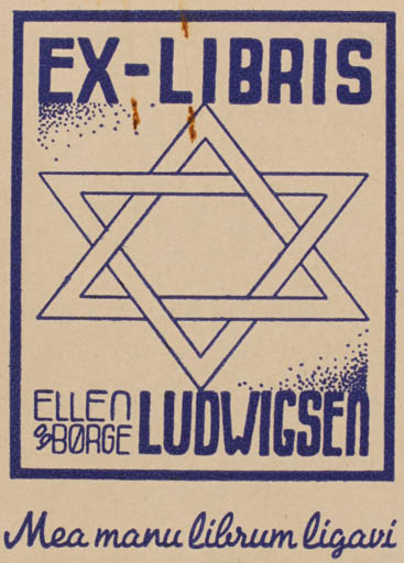 Exlibris by Erni Jensen from Denmark for Ellen & Børge Ludvigsen - 