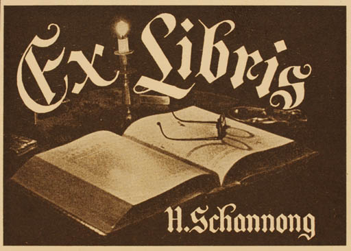 Exlibris by H Schannong from Denmark for H Schannong - Book 