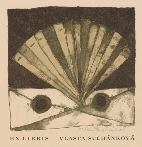 Exlibris by Vladimir Suchanek from Czech Republic for Vlasta Suchànkovà - Abstract 