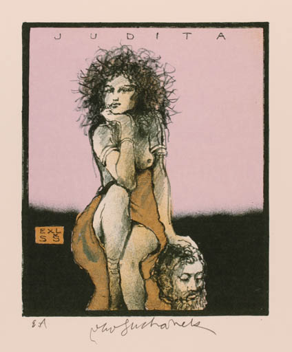 Exlibris by Vladimir Suchanek from Czech Republic for Stanislav Sereda - Couple 