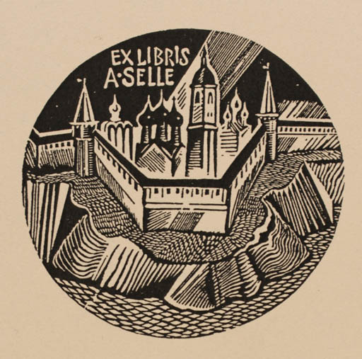 Exlibris by W. W. Kortowitsch from Russia for Andreas Selle - City 