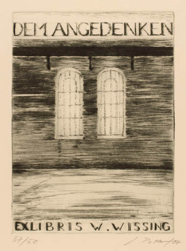 Exlibris by ? ? from Unknown for Wolfgang Wissing - Interior 