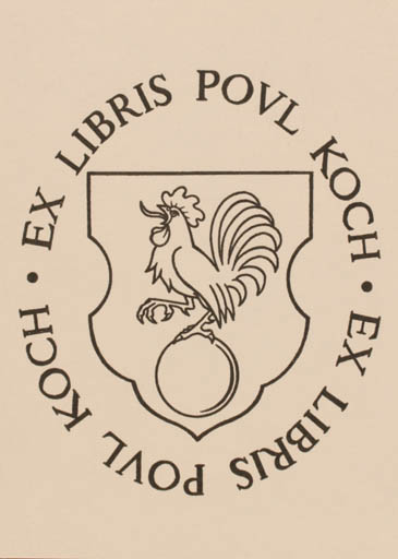 Exlibris by Ronny Andersen from Unknown for Povl Koch - Heraldry 