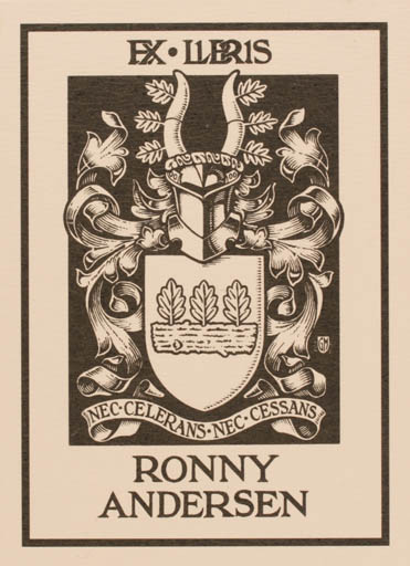Exlibris by Gordon MacPherson from Canada for Ronny Andersen - Heraldry 
