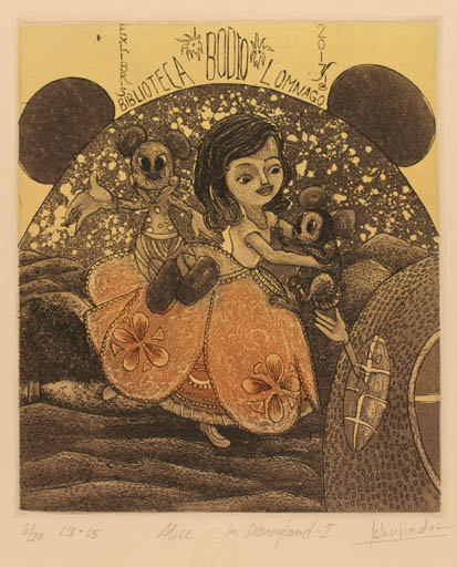 Exlibris by Ismu Jindal from Indien for Biblioteca Bodio Lomnago - Fairytale/fable 