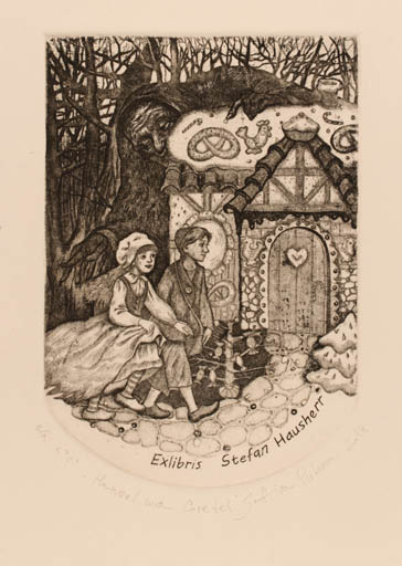 Exlibris by Sofiya Piskun from Belorussia for Stefan Hausherr - Fairytale/fable 