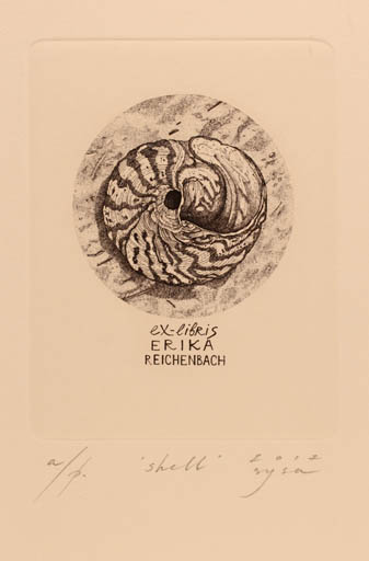 Exlibris by Oleksandra Sysa from Ukraine for Klaus Reichenbach - 