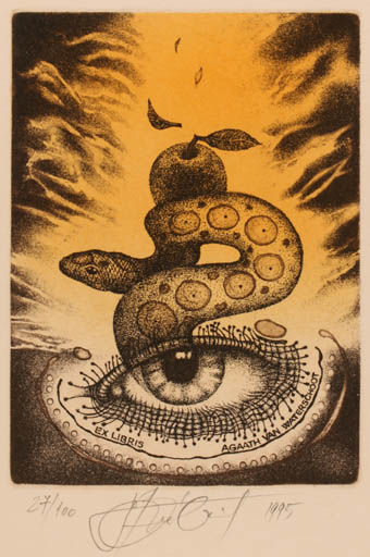 Exlibris by Zdeno Brazdil from Slovak Republic for Agaath Van Waterschoot - Religion 