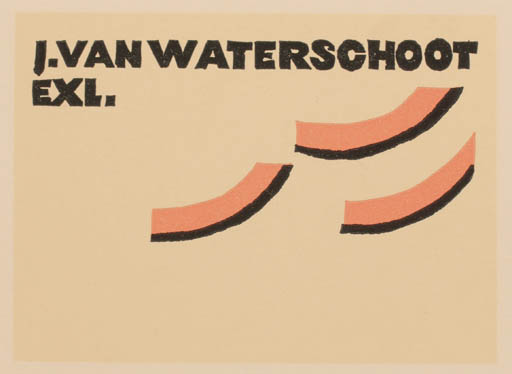 Exlibris by Cees Andriessen from Netherland for Jos van Waterschoot - 