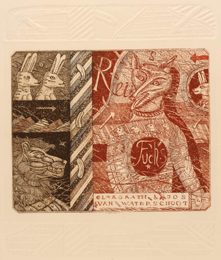 Exlibris by Yuri Liukshin from Russia for ? Agaath & Jos Van Waterschoot - Fauna 