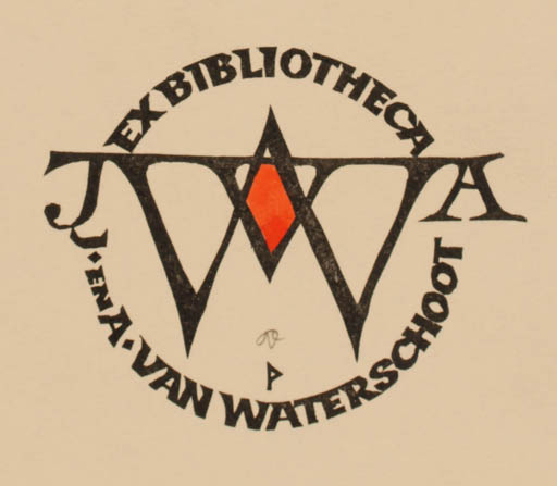 Exlibris by Ottmar Premstaller from Austria for Jos van Waterschoot - Text/Writing 