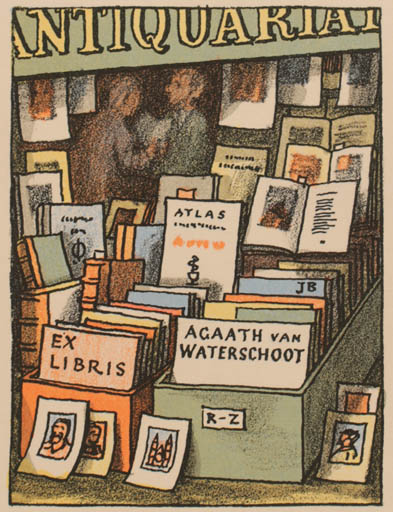 Exlibris by Jiri Bouda from Czech Republic for Agaath Van Waterschoot - Art Man 