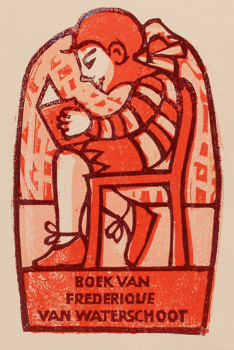 Exlibris by Henk Blokhuis from Netherland for Frederique van Waterschoot - Child Book 