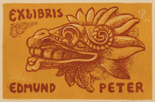 Exlibris by Edmund Peter from Denmark for ? Ipse - Fable Animal Oriental 