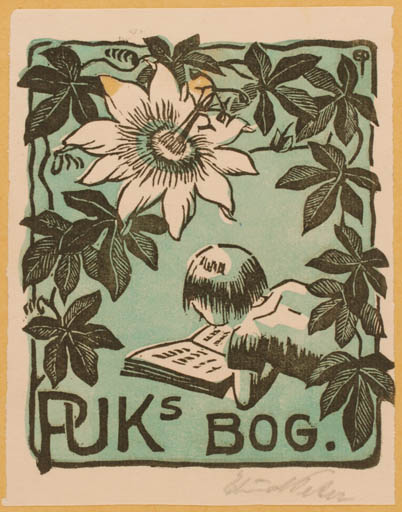 Exlibris by Edmund Peter from Denmark for ? 