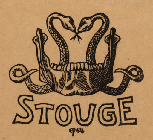 Exlibris by Edmund Peter from Denmark for ? Stouge - Fauna Medicine 