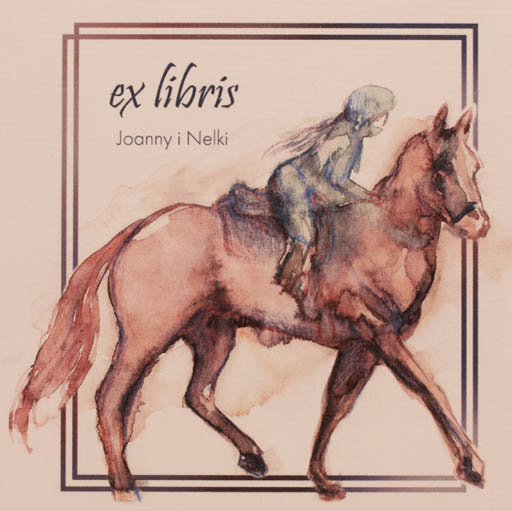 Exlibris by Ewa Ziembicka from Poland for ? Joanny - Horse Woman Horseman/Rider 