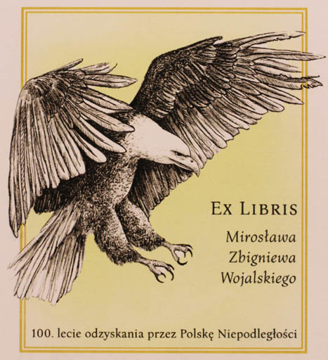 Exlibris by Ewa Ziembicka from Poland for Miroslawa Z. Wojalskiego - Fauna Bird 