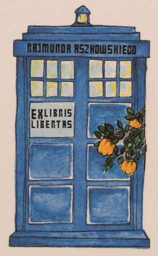 Exlibris by Ewa Ziembicka from Poland for Rajmunda Aszkowskiego - Flora Fruit 