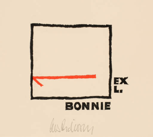 Exlibris by Cees Andriessen from Netherland for ? Bonnie - Abstract 