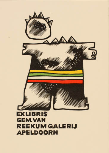 Exlibris by Cees Andriessen from Netherland for ? Reekum Galerij Apeldoorn - Abstract 