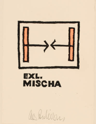 Exlibris by Cees Andriessen from Netherland for ? Mischa - Abstract 